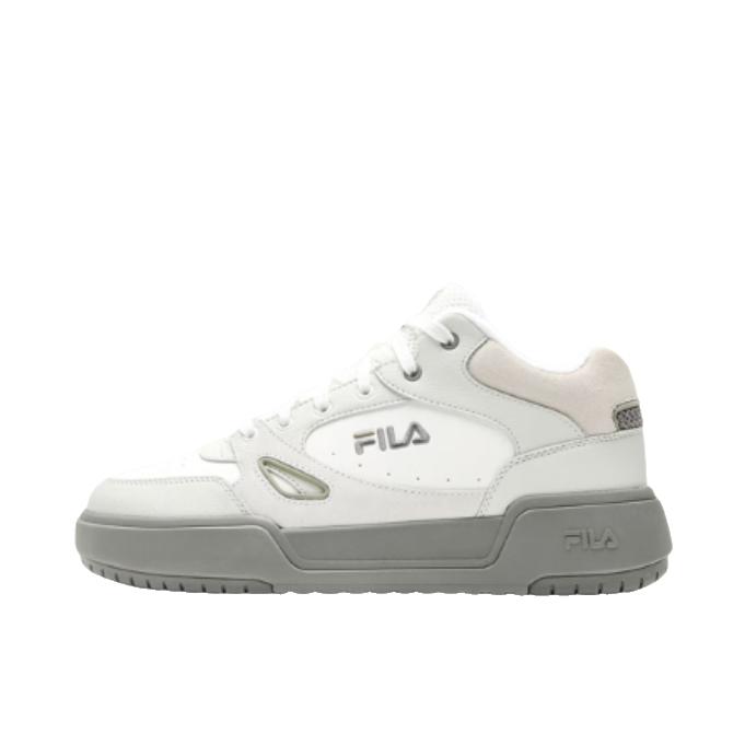 推荐商品：FILA/斐乐 MILANO系列 方块鞋 板鞋 简约个性复古休闲 中帮/加绒/标准白/白色/玛瑙灰