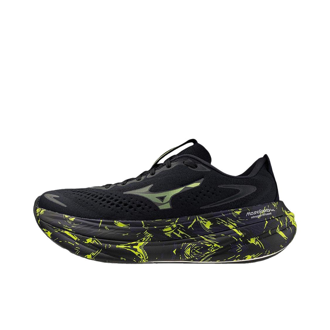 推荐商品：Mizuno/美津浓 Sky Prime 跑鞋 舒适耐用防滑 低帮/黑色/黄色