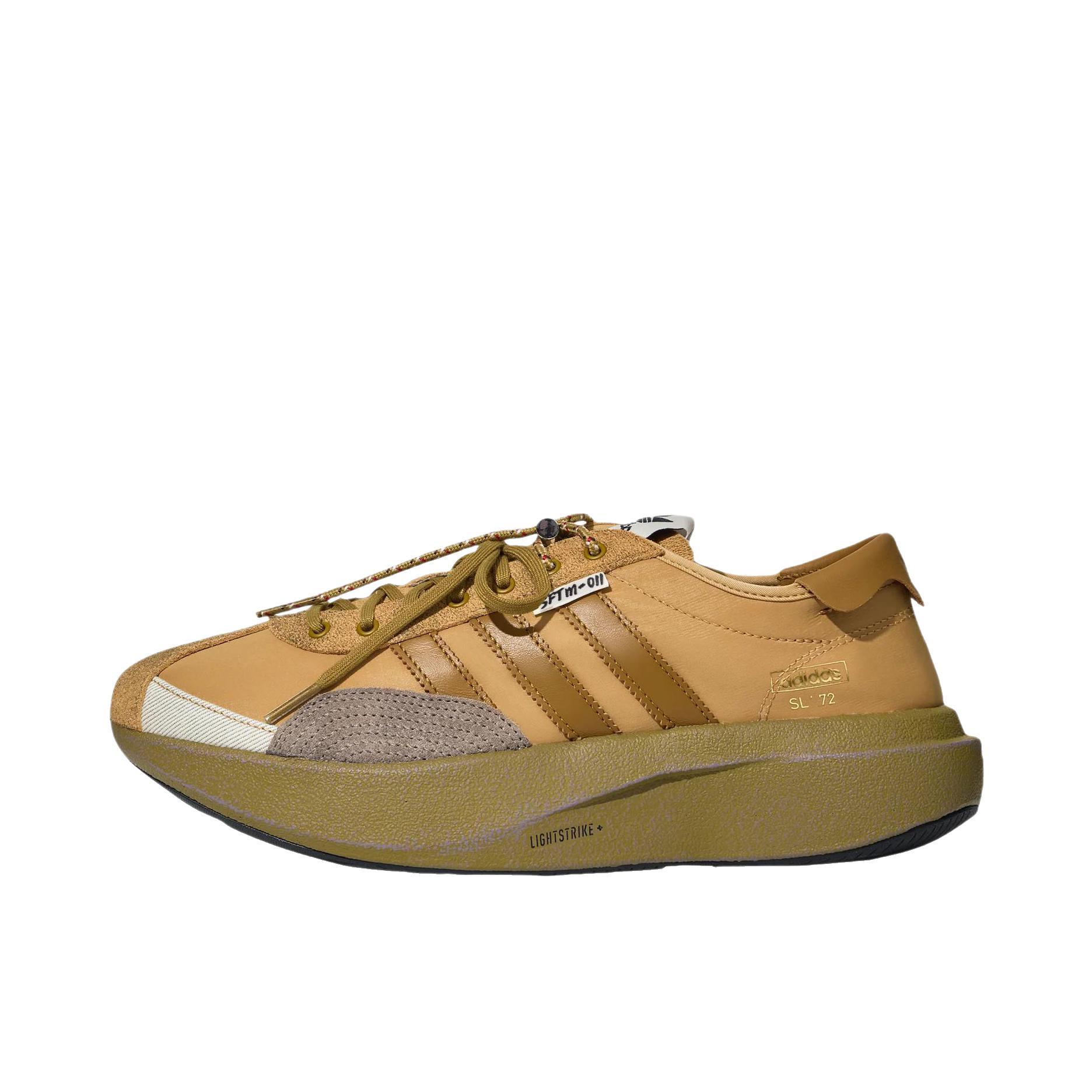 推荐商品：adidas SL 72 PRO T头鞋 运动休闲鞋 防滑耐磨透气贴合跑步风复古 SONG FOR THE MUTE联名/棕色
