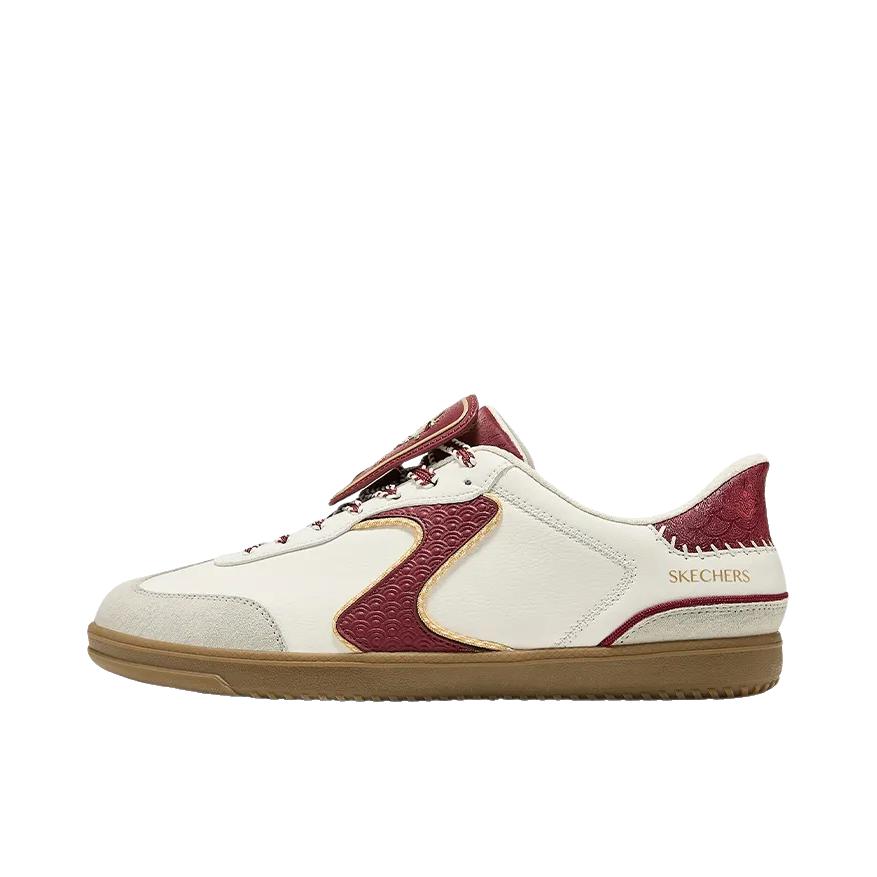 推荐商品：Skechers/斯凯奇 COURT CLASSICSW OMENS 板鞋 百搭休闲低帮德训鞋复古情侣一脚蹬 乳白色