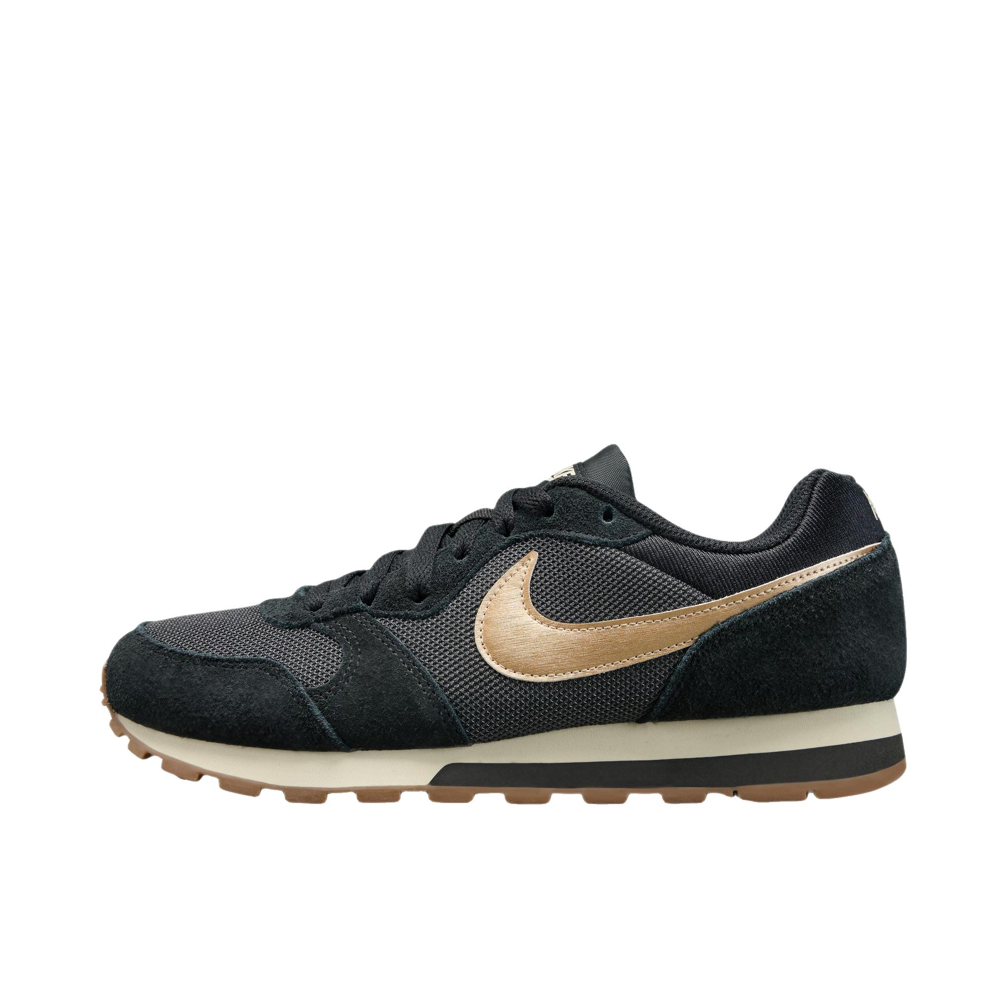 推荐商品：Nike MD Runner 2 运动休闲鞋 防滑耐磨舒适轻便复古透气百搭减震低帮 黑色/朦胧金/煤黑色/浅沙色