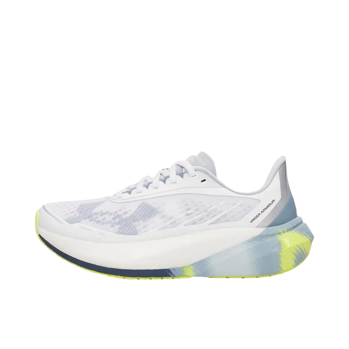 推荐商品：Under Armour/安德玛 Velociti Distance 跑鞋 时尚舒适潮流透气贴合回弹马拉松支撑 白色/灰色/黄色