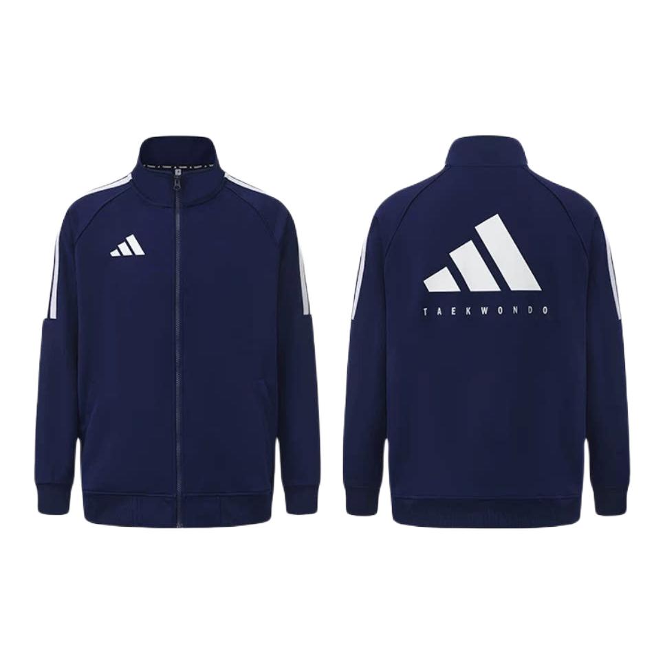 Adidas/阿迪达斯 2026AW 拉链长袖条纹夹克 TR30JR3TK 蓝