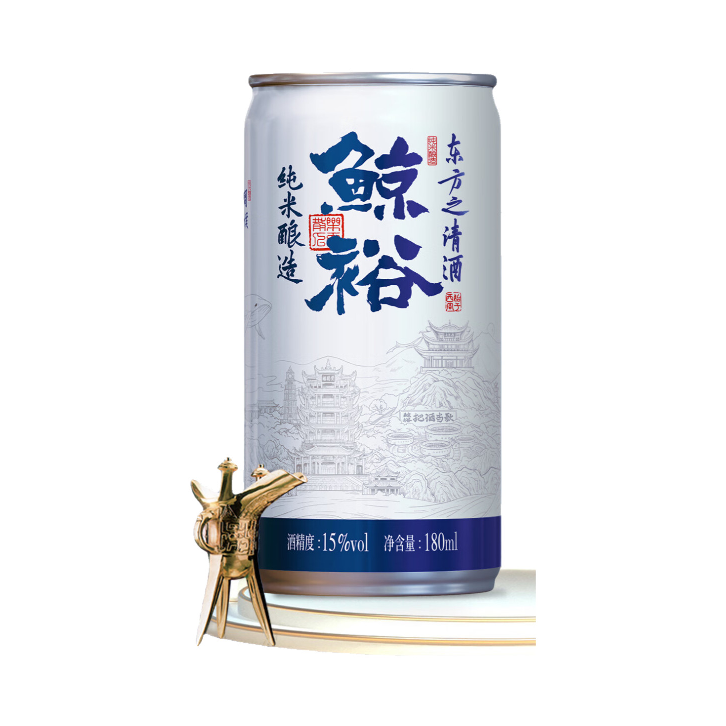 推荐商品：WHALE RICH/鲸裕 小蓝罐 180ml 15度 清酒 罐装