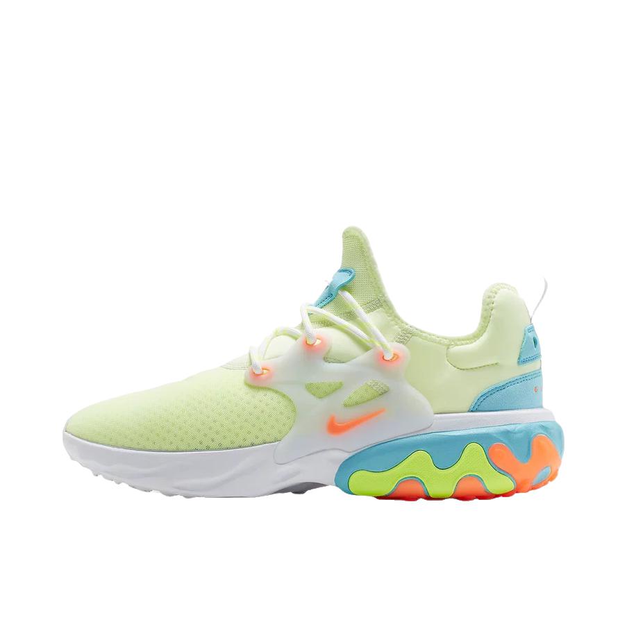 推荐商品：Nike React Presto 运动休闲鞋 透气防滑耐磨缓震回弹舒适轻便百搭 Barely Volt/Hyper Crimson 翠绿