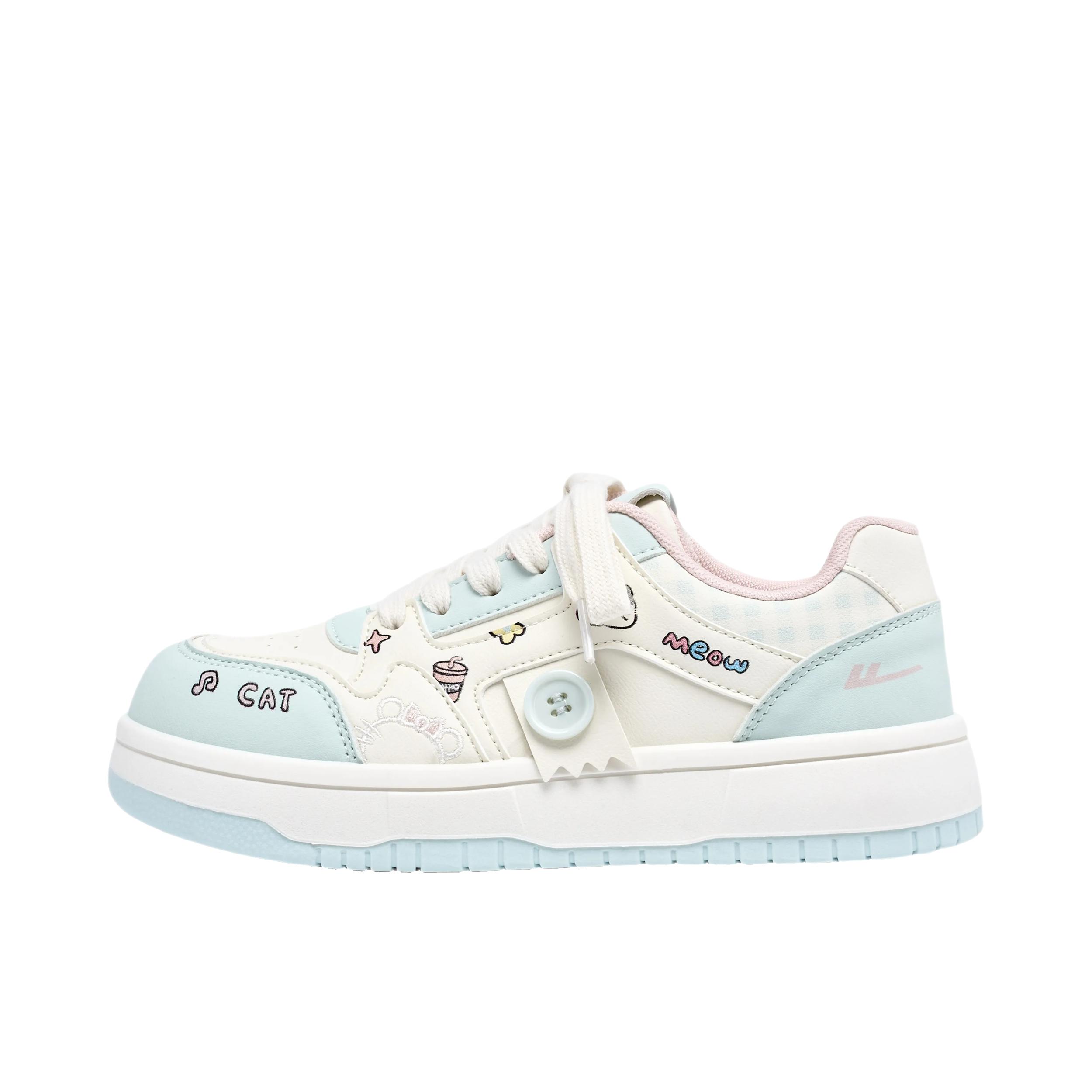 推荐商品：回力 板鞋 厚底卡通学生百搭 WXY-Q947Z 升级款/女款/浅青色