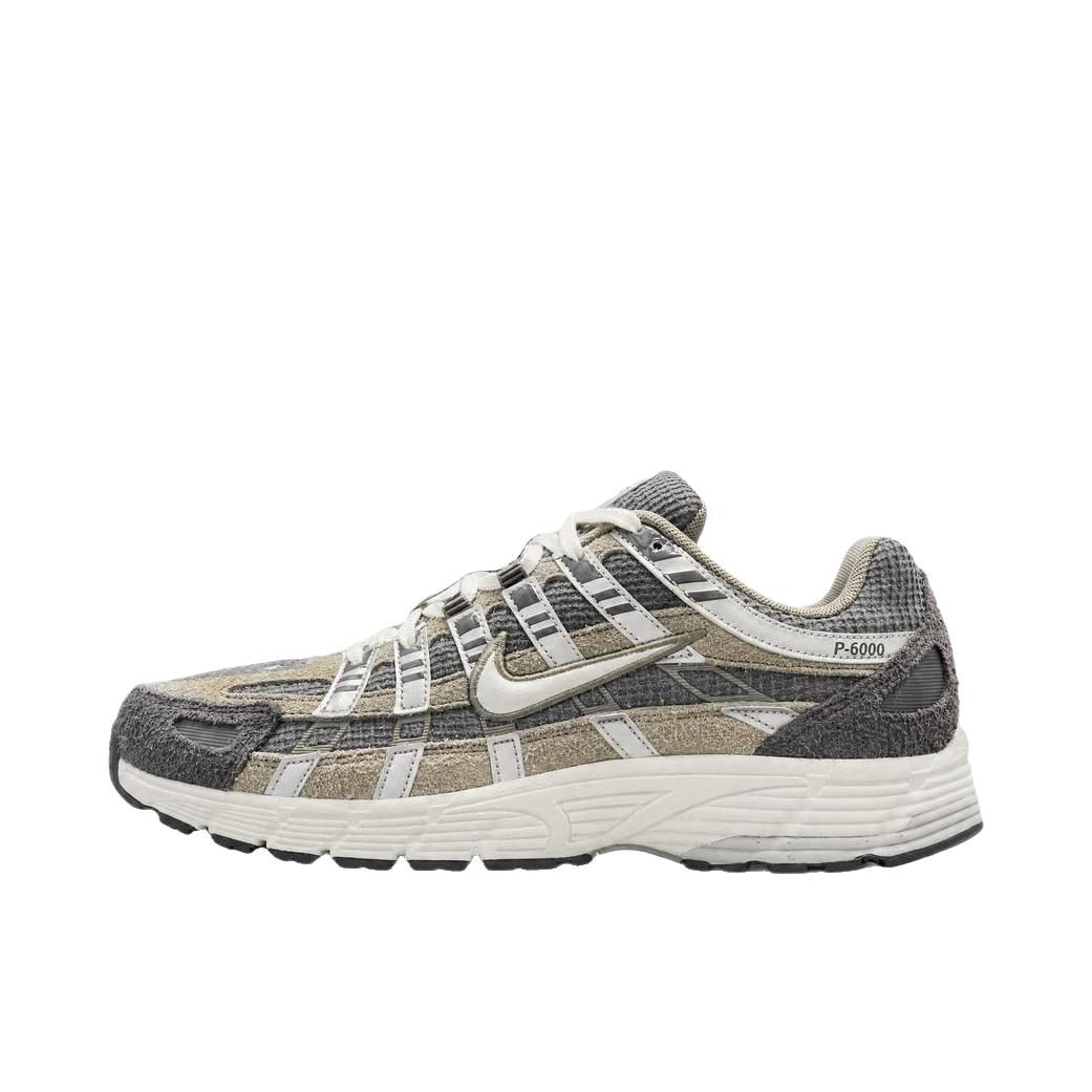 推荐商品：Nike P-6000 CNPT 运动休闲鞋 机能风跑鞋风舒适缓震防滑耐磨时尚潮流复古贴合网面支撑圆头 低帮/灰色/褐色