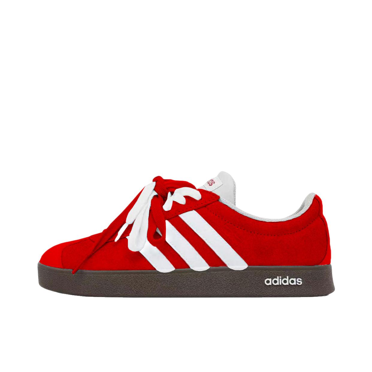 推荐商品：定制款 adidas Vl Court Classic 板鞋 复古简约学院风皮革 软糖莓莓