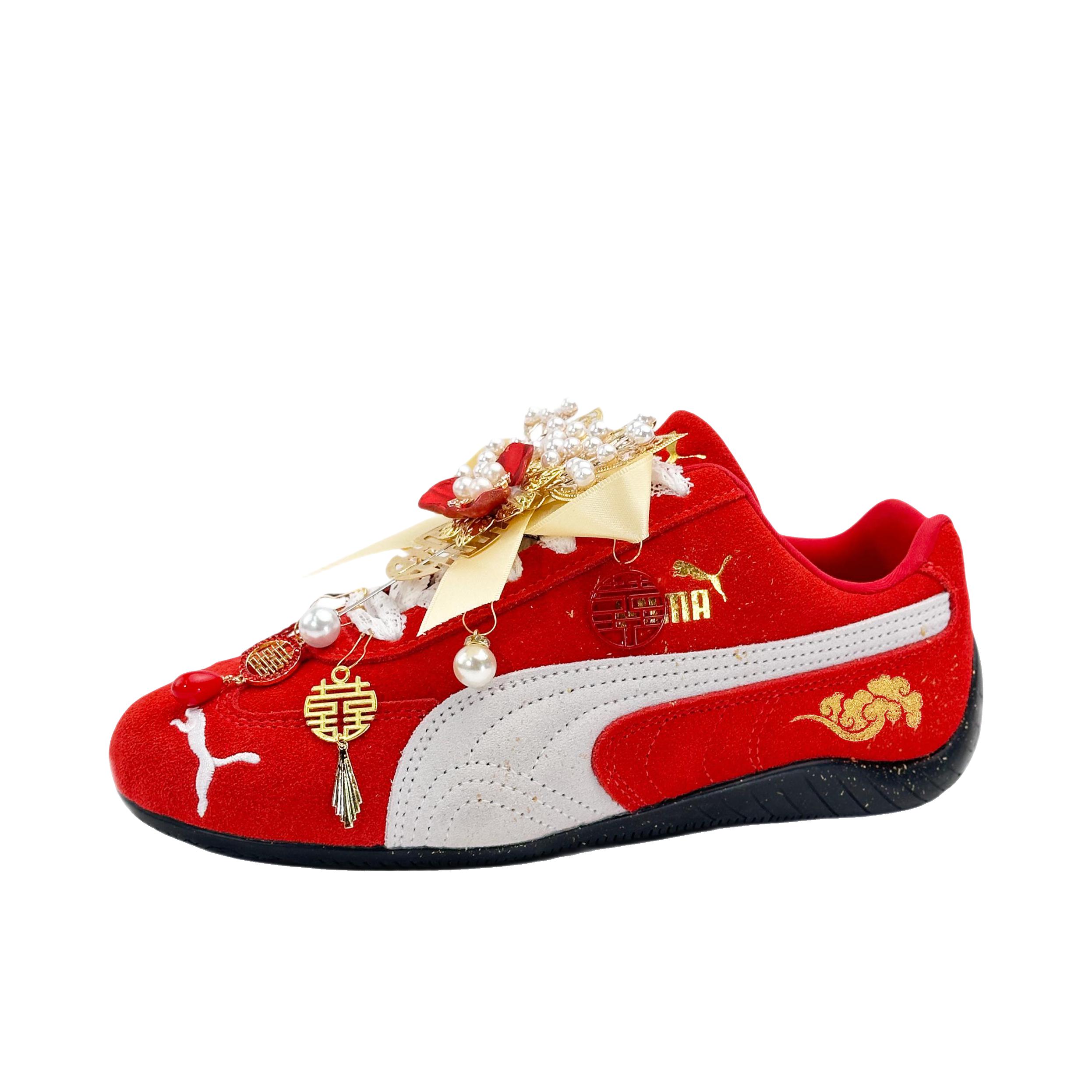 推荐商品：【定制球鞋】 Puma/彪马 Speedcat OG 运动休闲鞋 防滑耐磨低帮圆头系带复古百搭 喜结连理