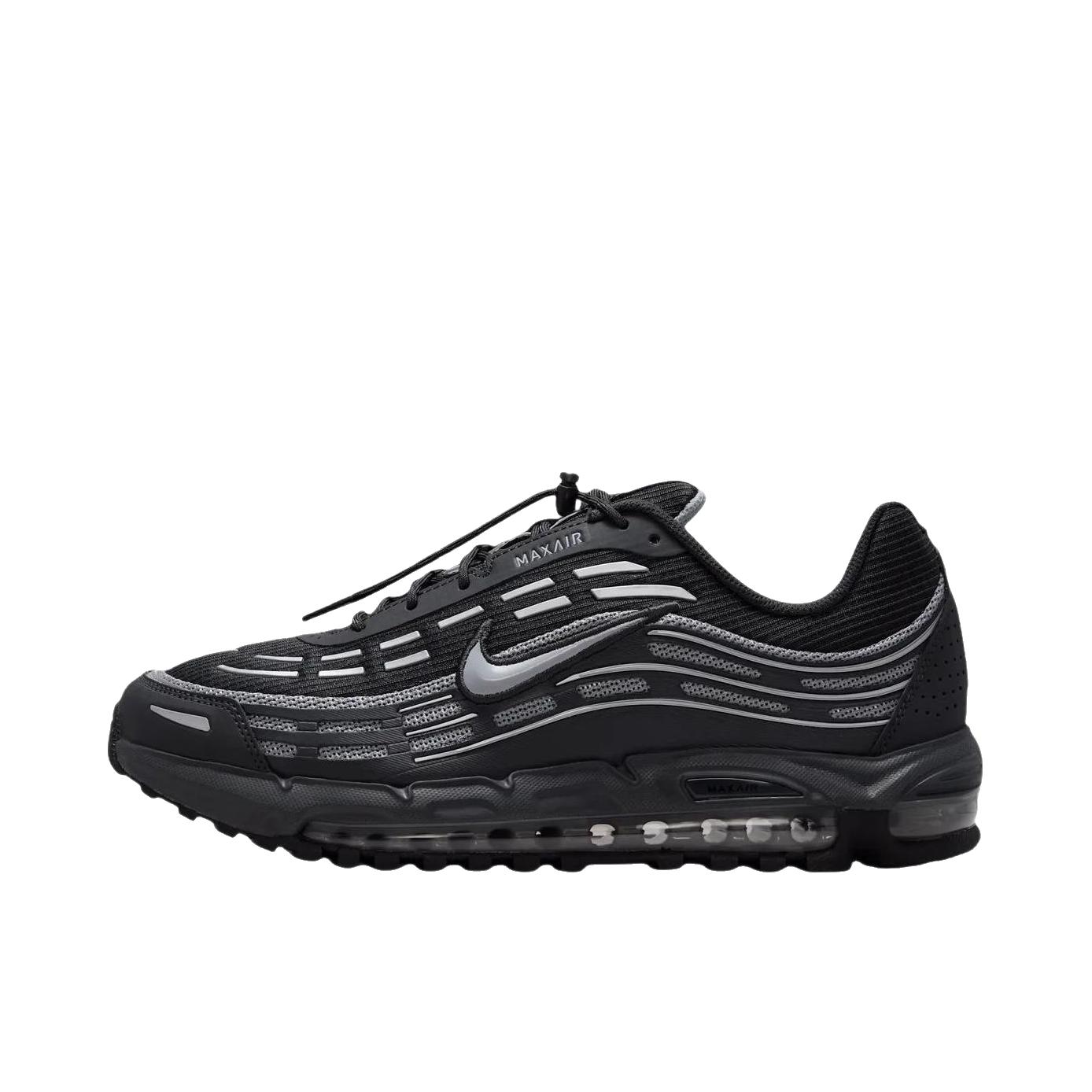 推荐商品：Nike AIR MAX TL 2.5 跑鞋 减震圆头百搭合成革回弹舒适耐磨 深烟灰/金属银/黑色