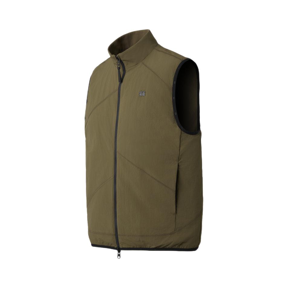 KOLON SPORT/可隆 2026AW 防泼水两面穿立领马甲 LHVT6WJ509 橄榄绿