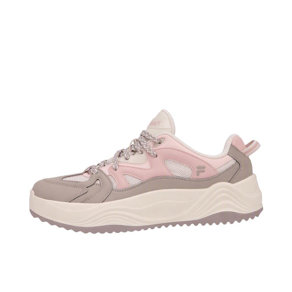 推荐商品：FILA/斐乐 旋律鞋 板鞋 复古街头百搭情侣 女款/豆腐白/褐灰色