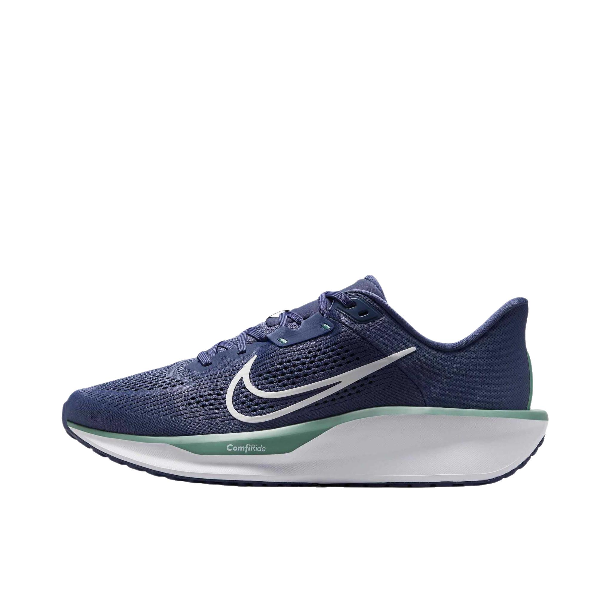 推荐商品：Nike QUEST 6 跑鞋 户外训练健身网面缓震支撑回弹运动轻便泡绵抓地耐用厚实 磨砂紫/薄荷泡沫/白色