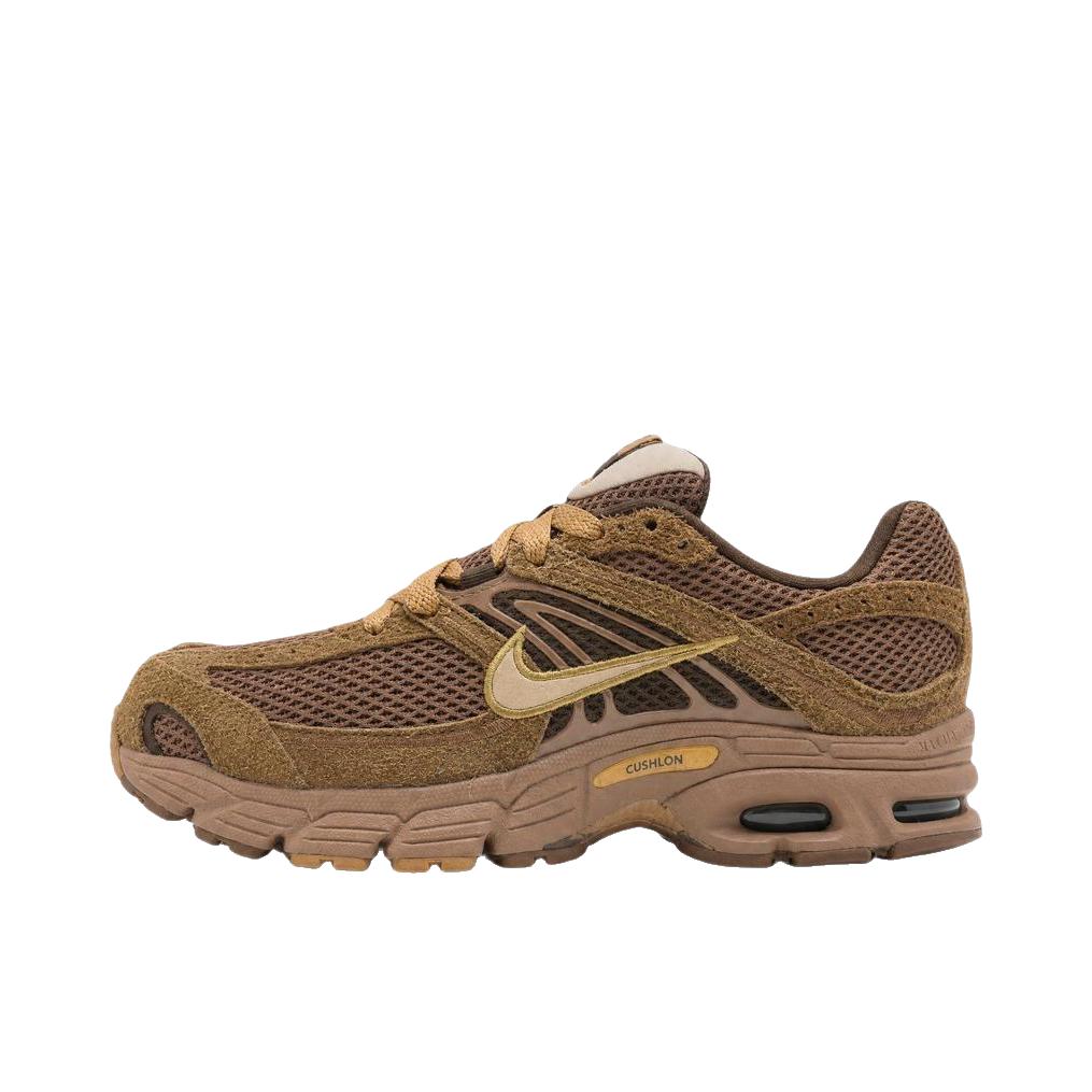推荐商品：Nike Air Max Moto 2K 跑鞋 百搭耐磨舒适支撑贴合拼接耐穿圆头美观 低帮/女款/棕色/金色