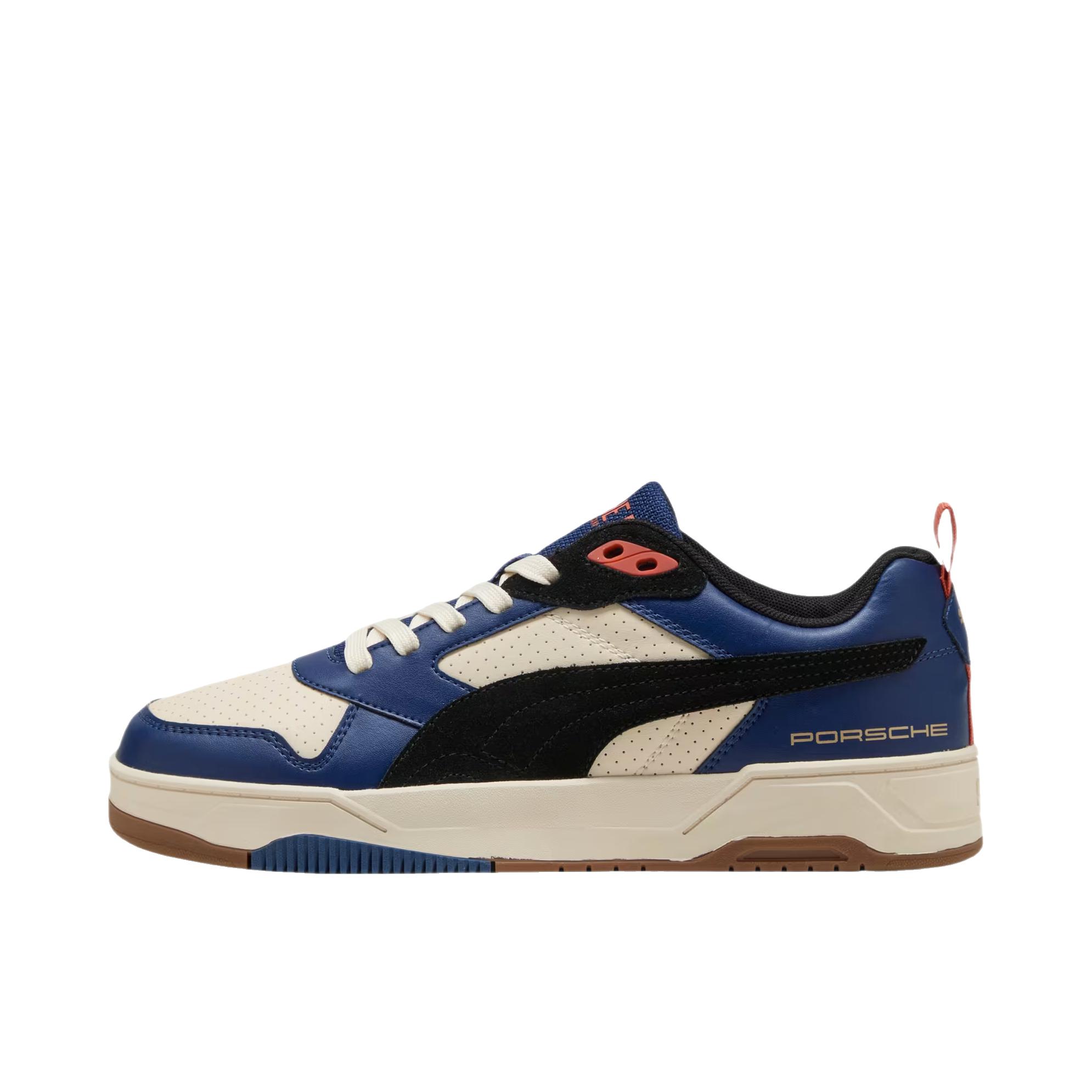 推荐商品：Puma/彪马 REBOUND Porsche Legacy Drive Low 板鞋 牛皮圆头耐磨 低帮/宝石蓝/PUMA黑/高山雪