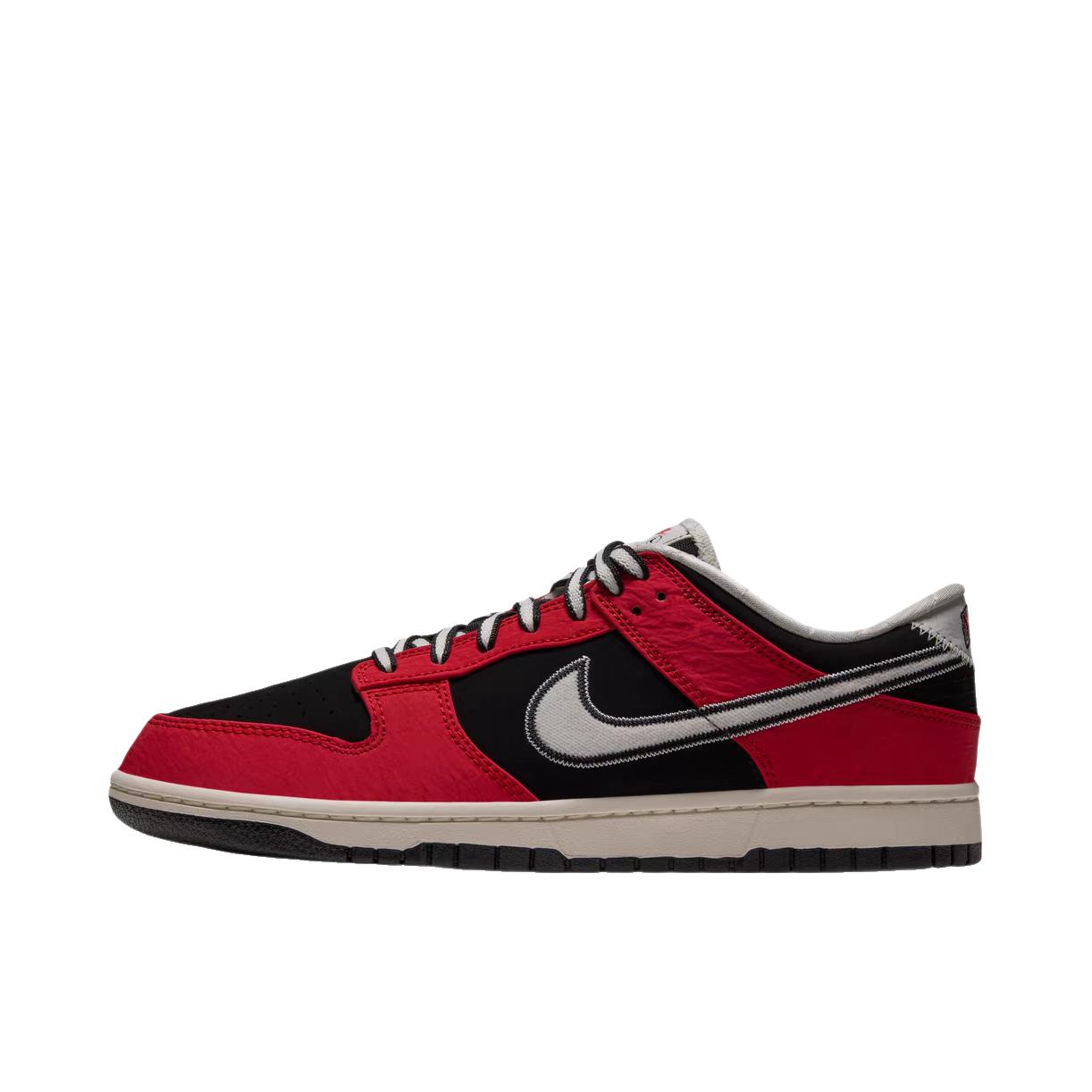 推荐商品：Nike Dunk 板鞋 经典复古百搭 黑色/帆白色/大学红
