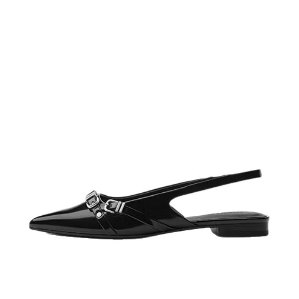 推荐商品：CHARLES&KEITH 凉鞋 简约通勤尖头平底 CK1-70381255 黑色