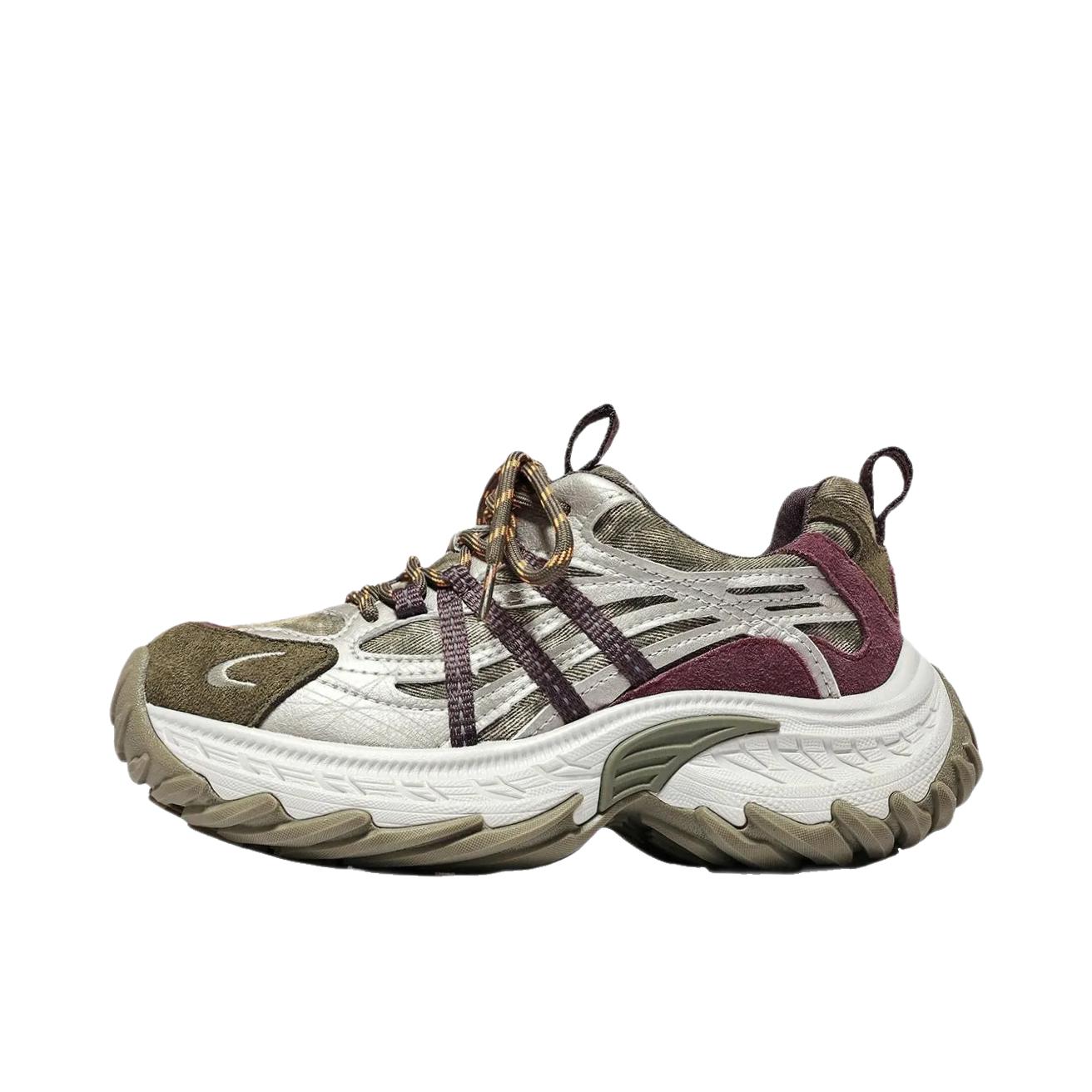 推荐商品：AGSDON 老爹鞋 厚底增高通勤 W263569 女款/军绿色