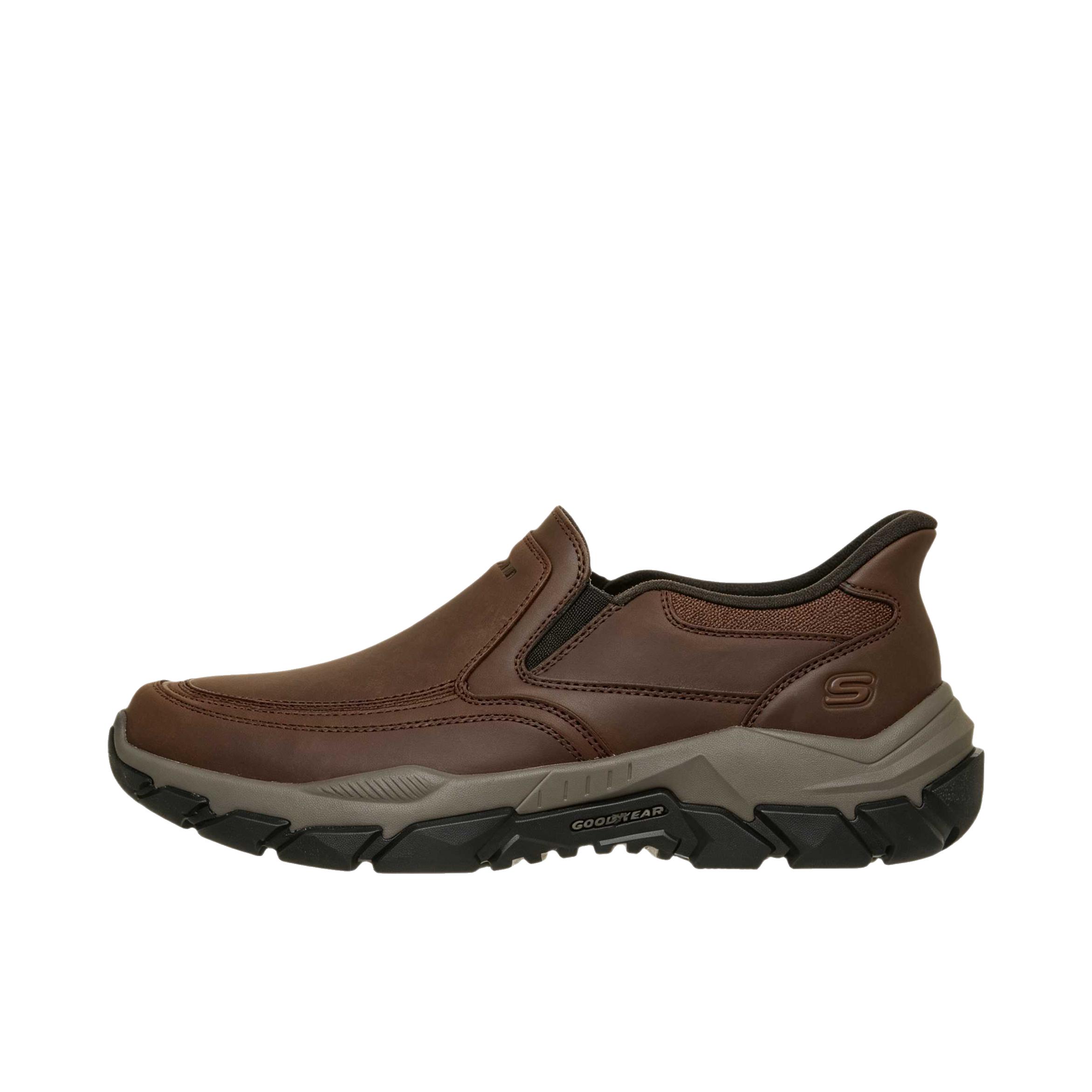 推荐商品：Skechers/斯凯奇 Santoro Santoro-Archaic 运动休闲鞋 复古防滑耐磨圆头 低帮/棕色