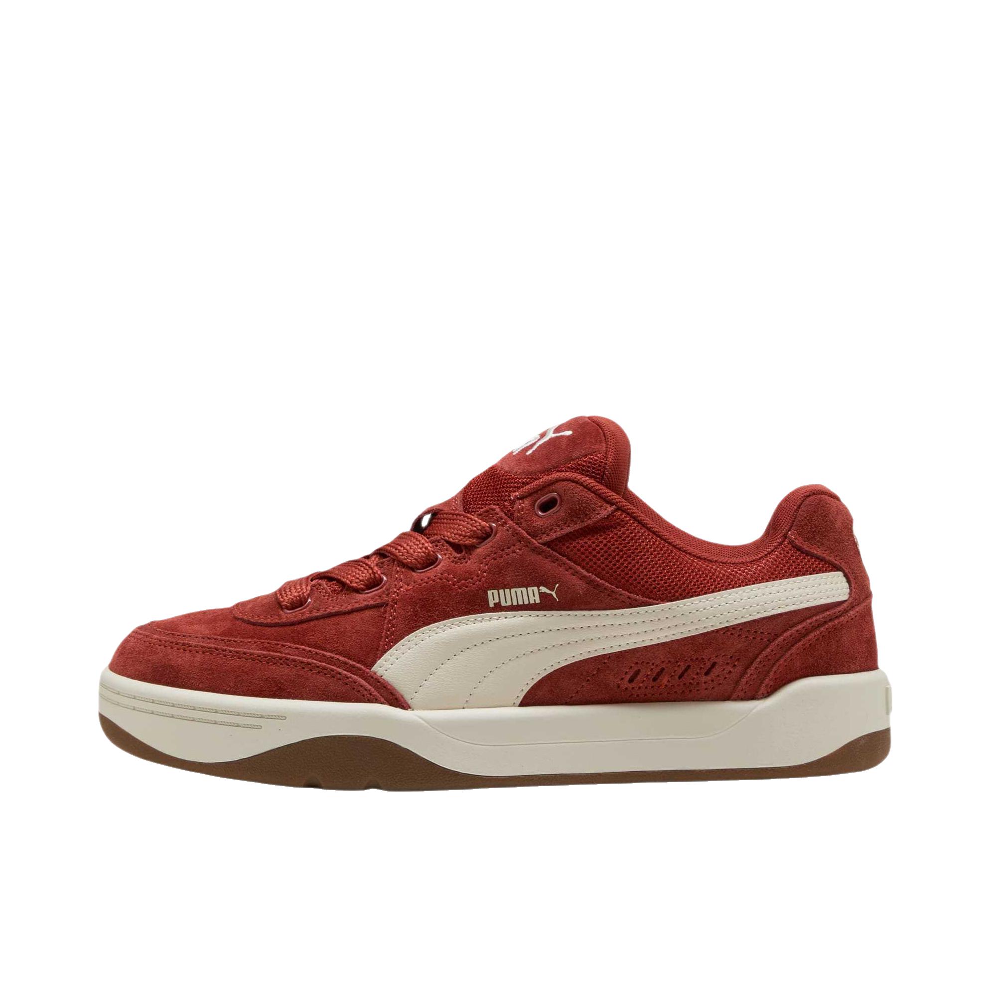 推荐商品：Puma/彪马 Park Lifestyle 面包鞋 板鞋 轻便轻质透气耐磨胶底复古 低帮/波尔多红/阿尔卑斯雪