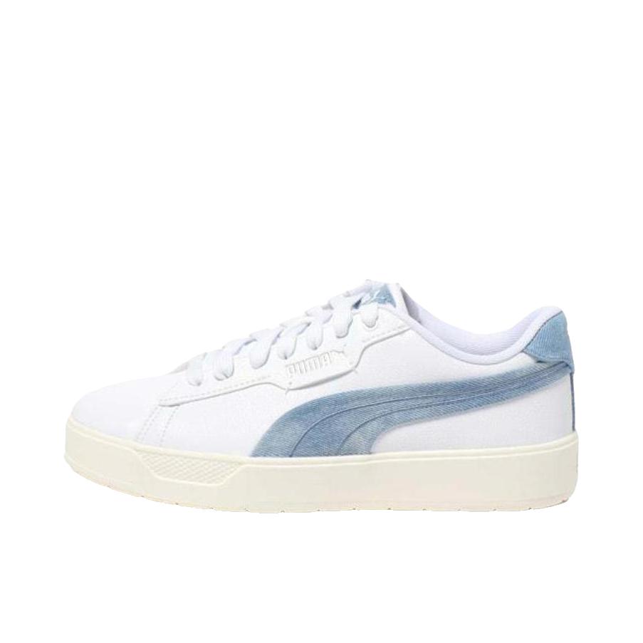 推荐商品：Puma/彪马 Smash bell denim 板鞋 百搭透气系带 低帮/女款/白色
