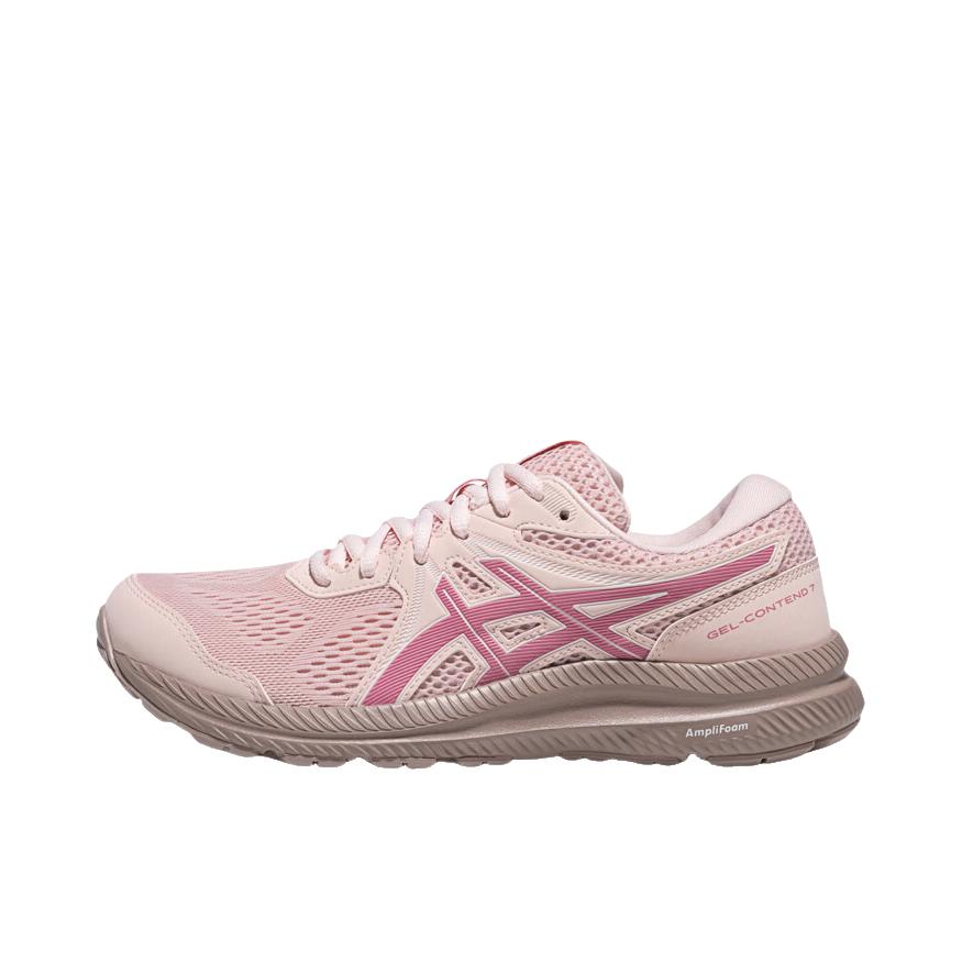 推荐商品：Asics/亚瑟士 Gel-Contend 7 跑鞋 缓震回弹入门级短跑运动平跟轻便 低帮/女款/粉色