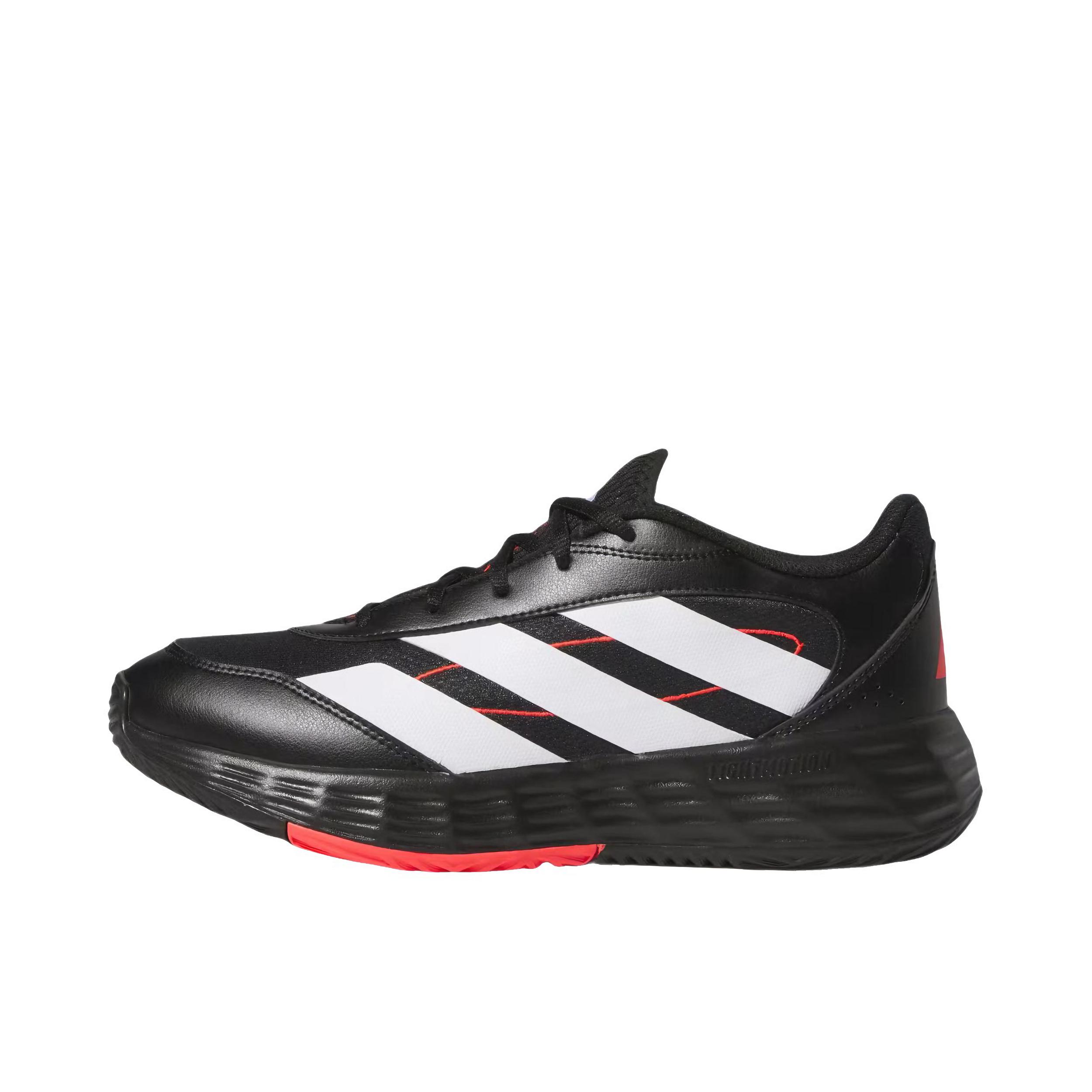 推荐商品：adidas Gamechaser 篮球鞋 柔软舒适耐磨 低帮/核心黑/云白色/亮红色