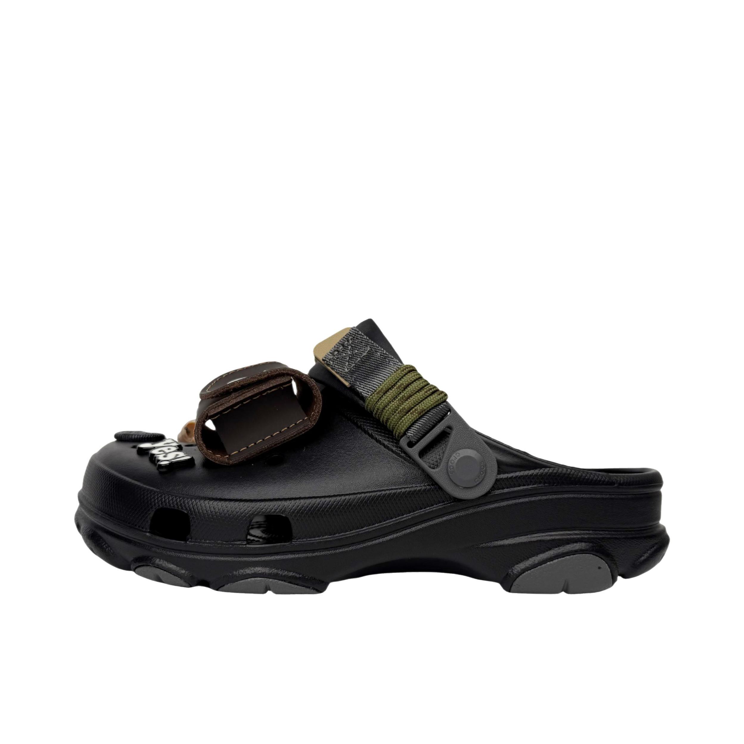 推荐商品：定制款 Crocs/卡骆驰 All-Terrain Clog 凉鞋 防滑耐磨舒适 山野口袋/黑色