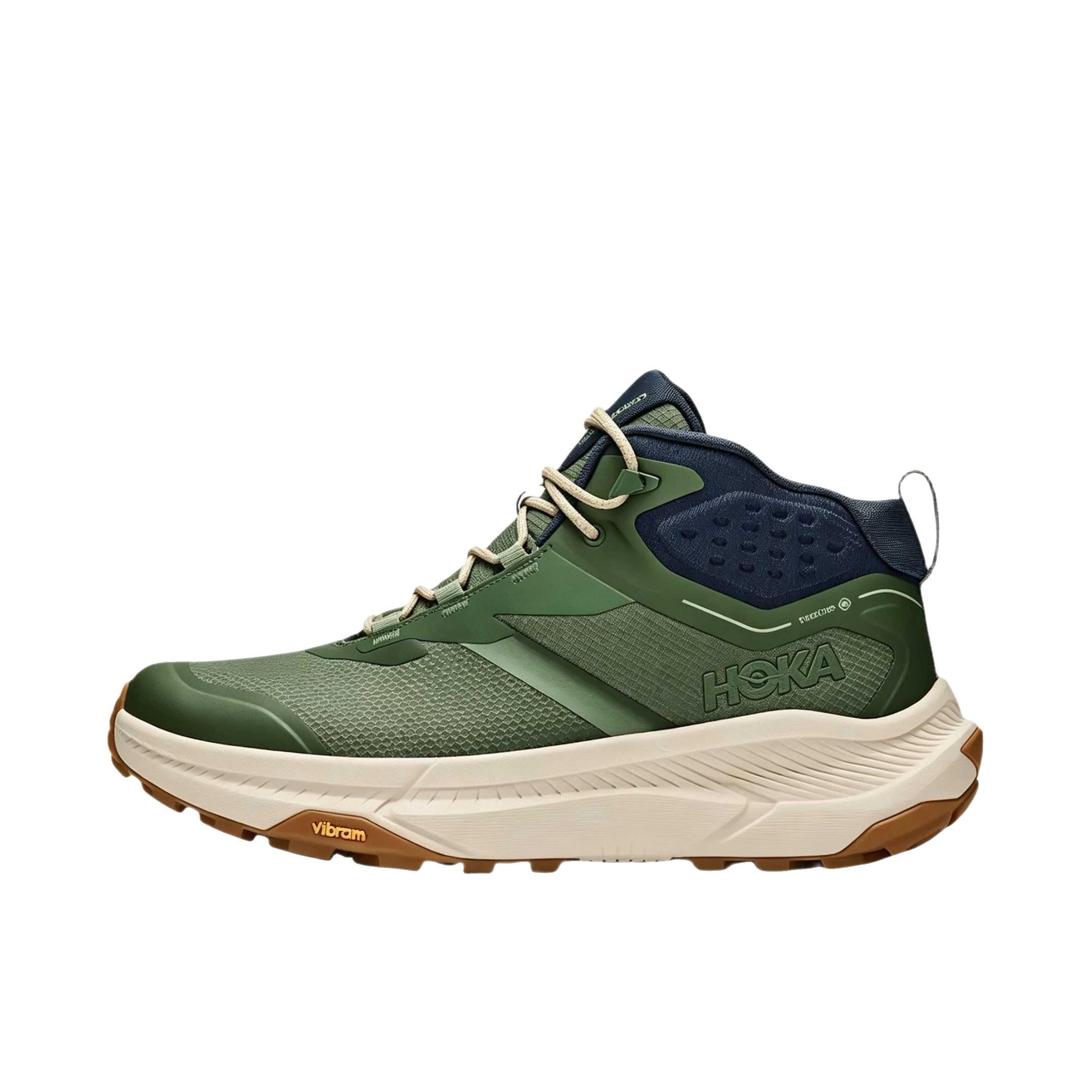 推荐商品：HOKA ONE ONE TRANSPORT HIKE GTX 户外鞋 徒步鞋 防水防滑耐磨 中帮/荨麻叶/雪花石膏 