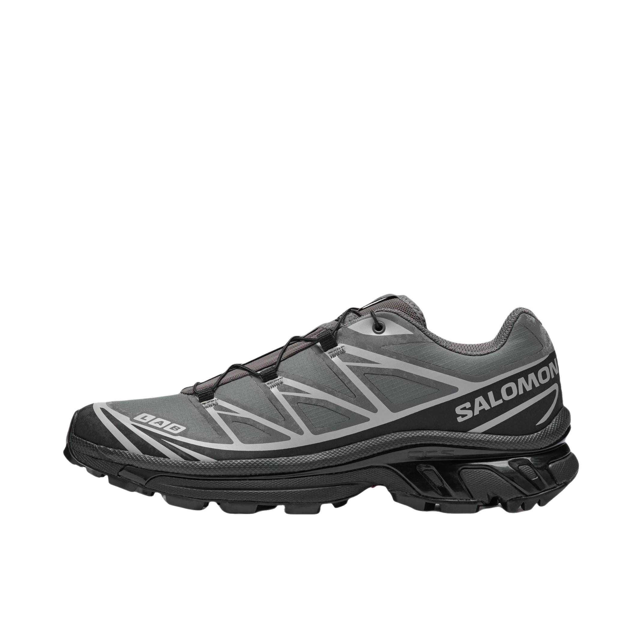 推荐商品：Salomon/萨洛蒙 XT-6 户外休闲鞋 越野跑鞋 织物复古机能透气网布支撑防水包裹性 低帮/岩石灰/黑色/鸽白色
