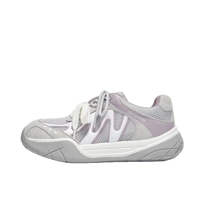 推荐商品：Lee Cooper 运动休闲鞋 舒适时尚百搭 LCQBCA2261407 网面/女款/灰色/紫色