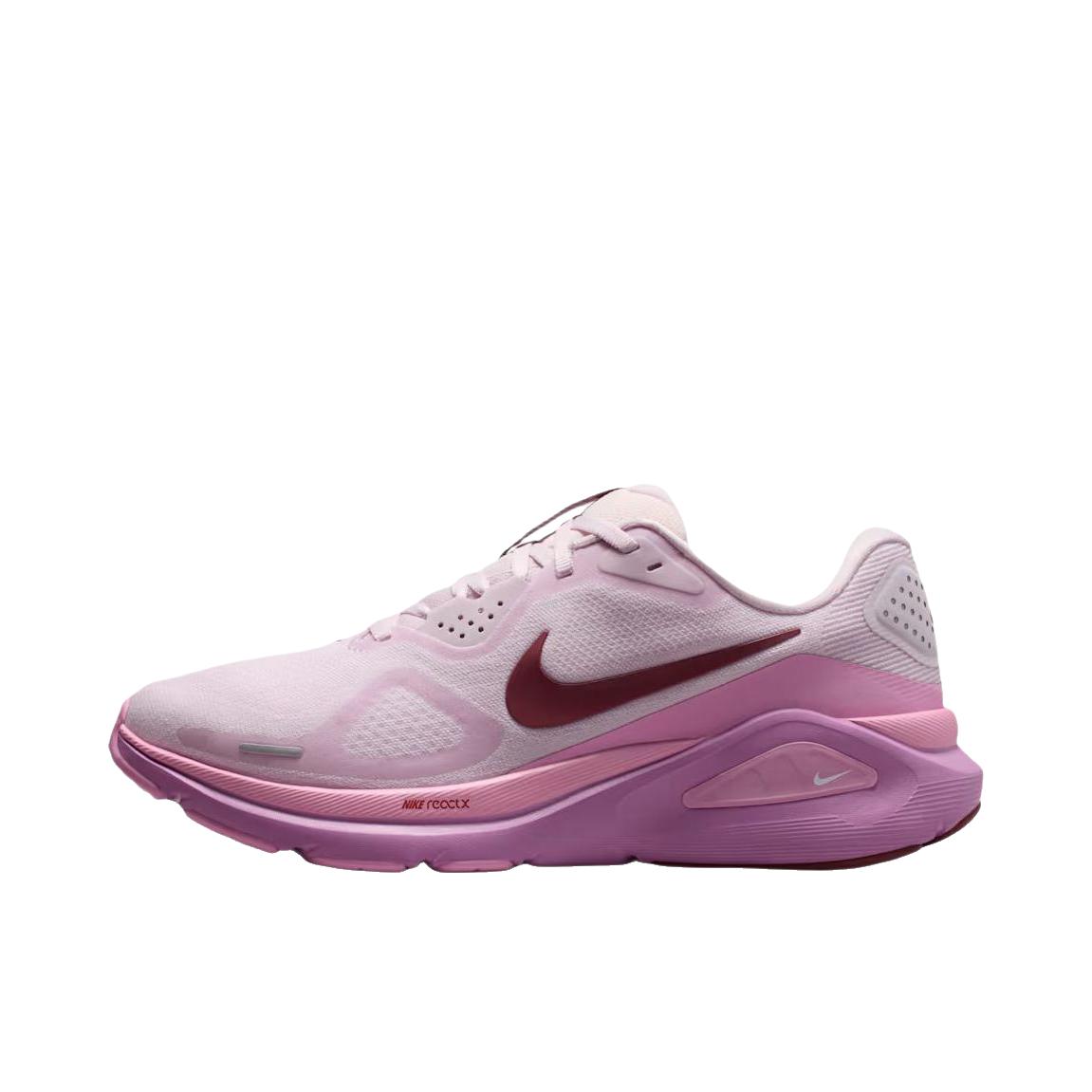 推荐商品：Nike Zoom Structure 26 跑鞋 百搭防滑回弹耐磨低帮泡绵贴合短跑 漂白丁香紫/粉红崛起/浅洋红/粉红烟熏
