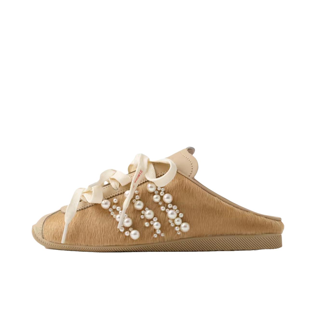 推荐商品：adidas Originals JAPAN SLIPON 拖鞋 百搭包头舒适 Simone Rocha联名/浅棕色