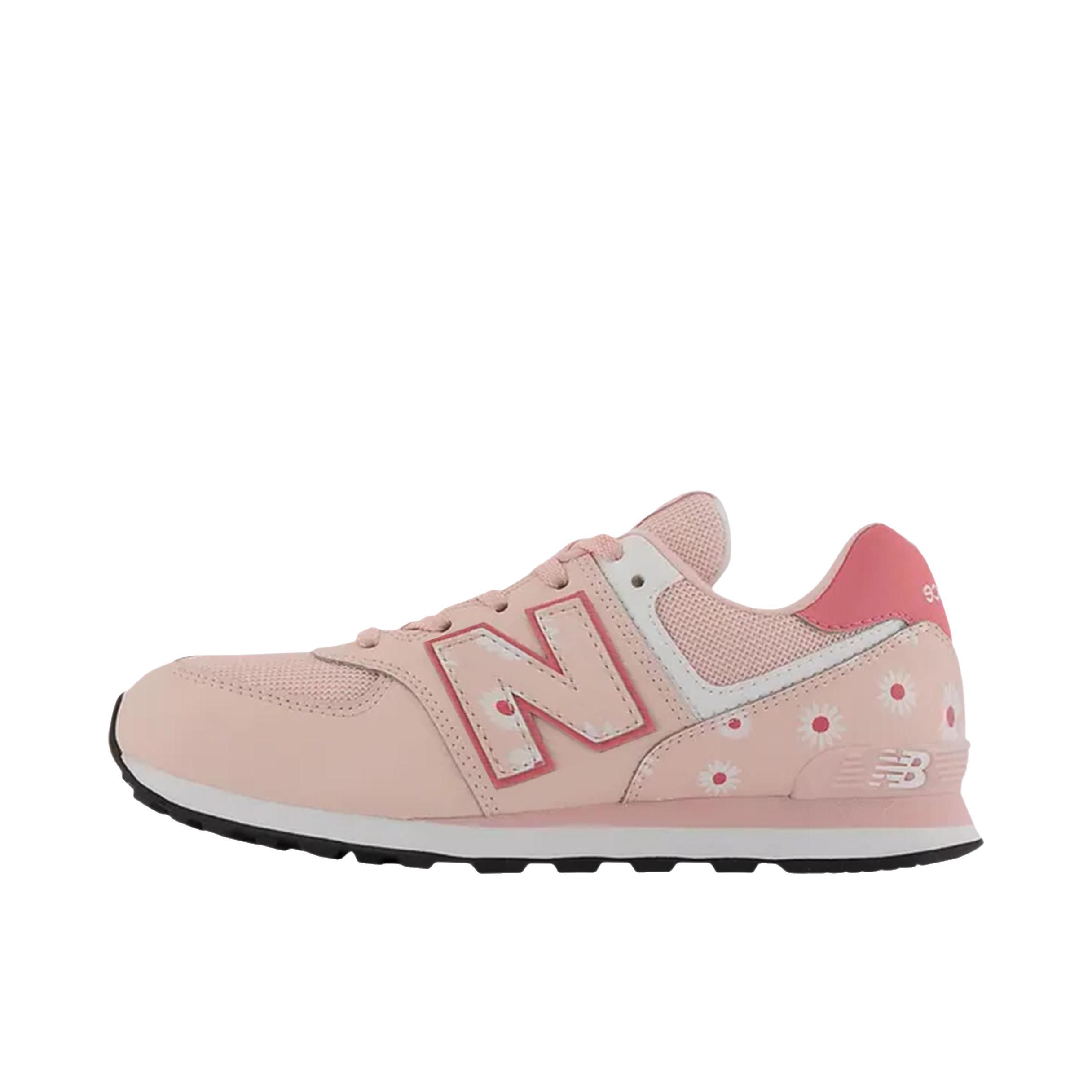 推荐商品：New Balance 574 运动休闲鞋 阿甘鞋 经典复古防滑耐磨缓震舒适透气时尚百搭轻便 M宽/低帮/大童/粉色