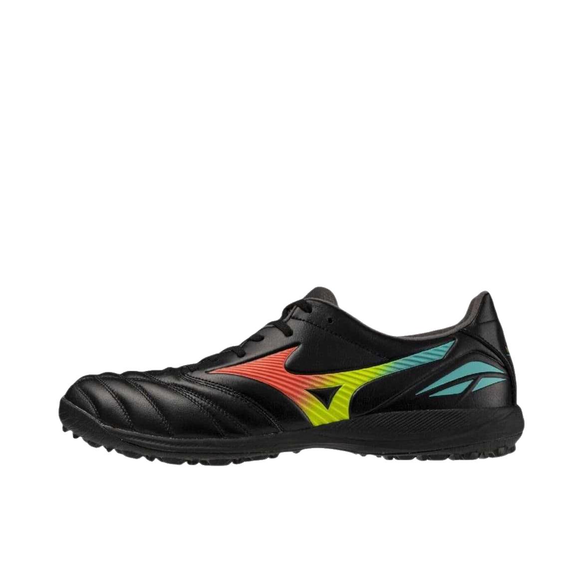 推荐商品：Mizuno/美津浓 Morelia NEO 4 Pro TF 次顶级 碎钉 防滑耐磨 胶质 足球鞋 黑色/橙色/阿卡迪亚色 