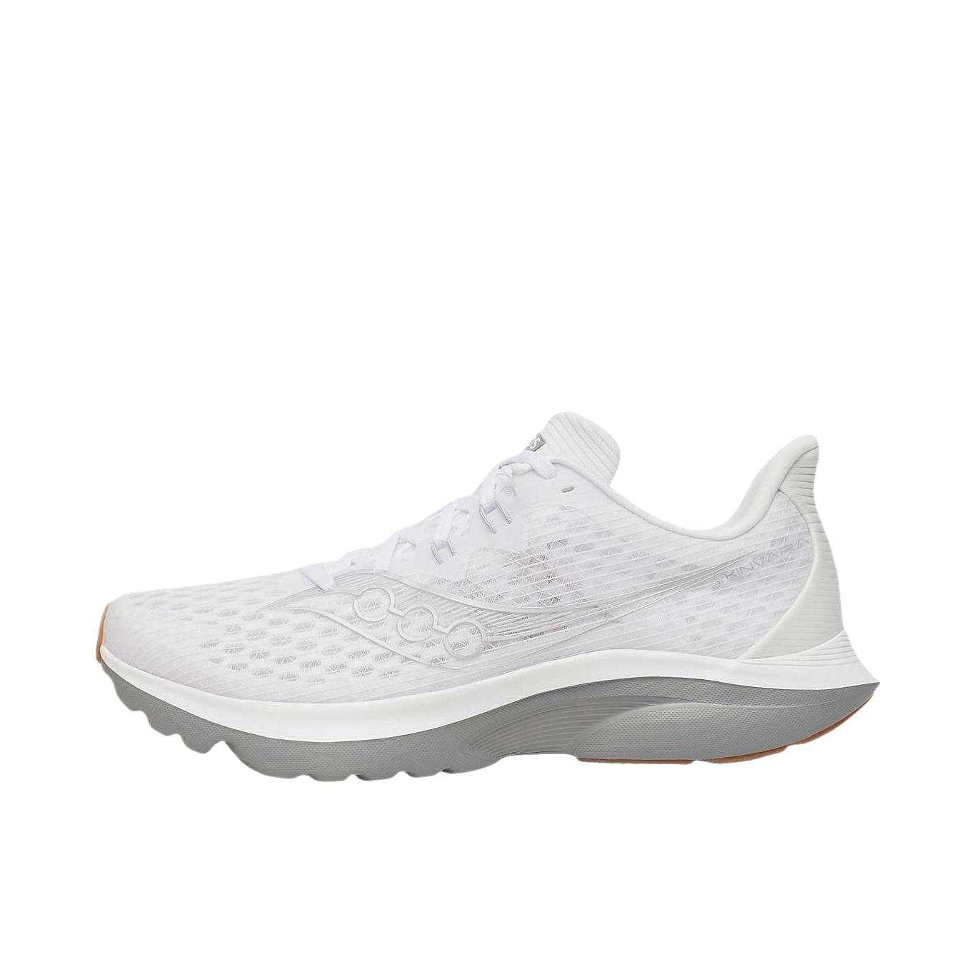 推荐商品：Saucony/索康尼 KINVARA 16 菁华 体测鞋 跑鞋 轻便透气回弹防滑耐磨训练体测支撑短跑美观竞速轻量缓震 低帮/白色/口香糖