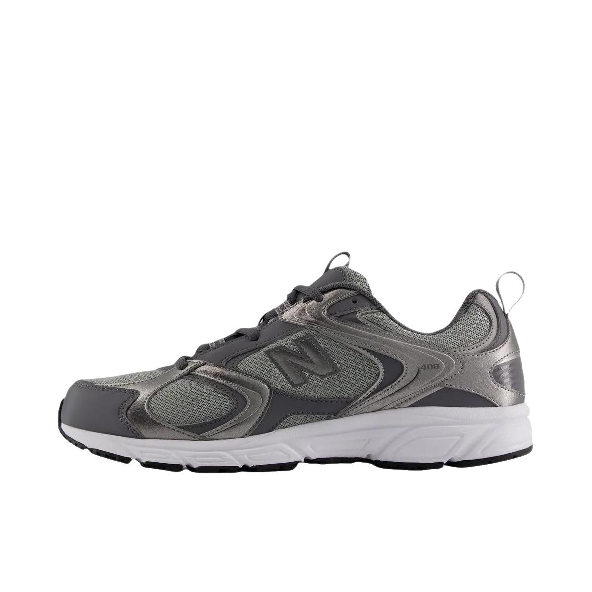 推荐商品：New Balance 408 织物 透气耐磨 防滑增高 舒适网面 时尚复古 潮流 运动休闲鞋 D宽/低帮/深灰色 