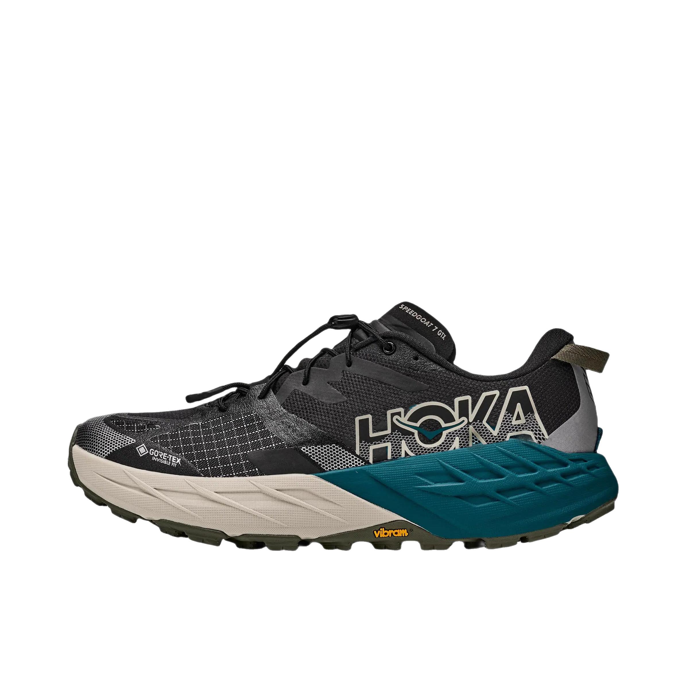 推荐商品：HOKA ONE ONE SPEEDGOAT 7 HIKE GTX 户外鞋 徒步鞋 防水越野防滑 黑色/灰色