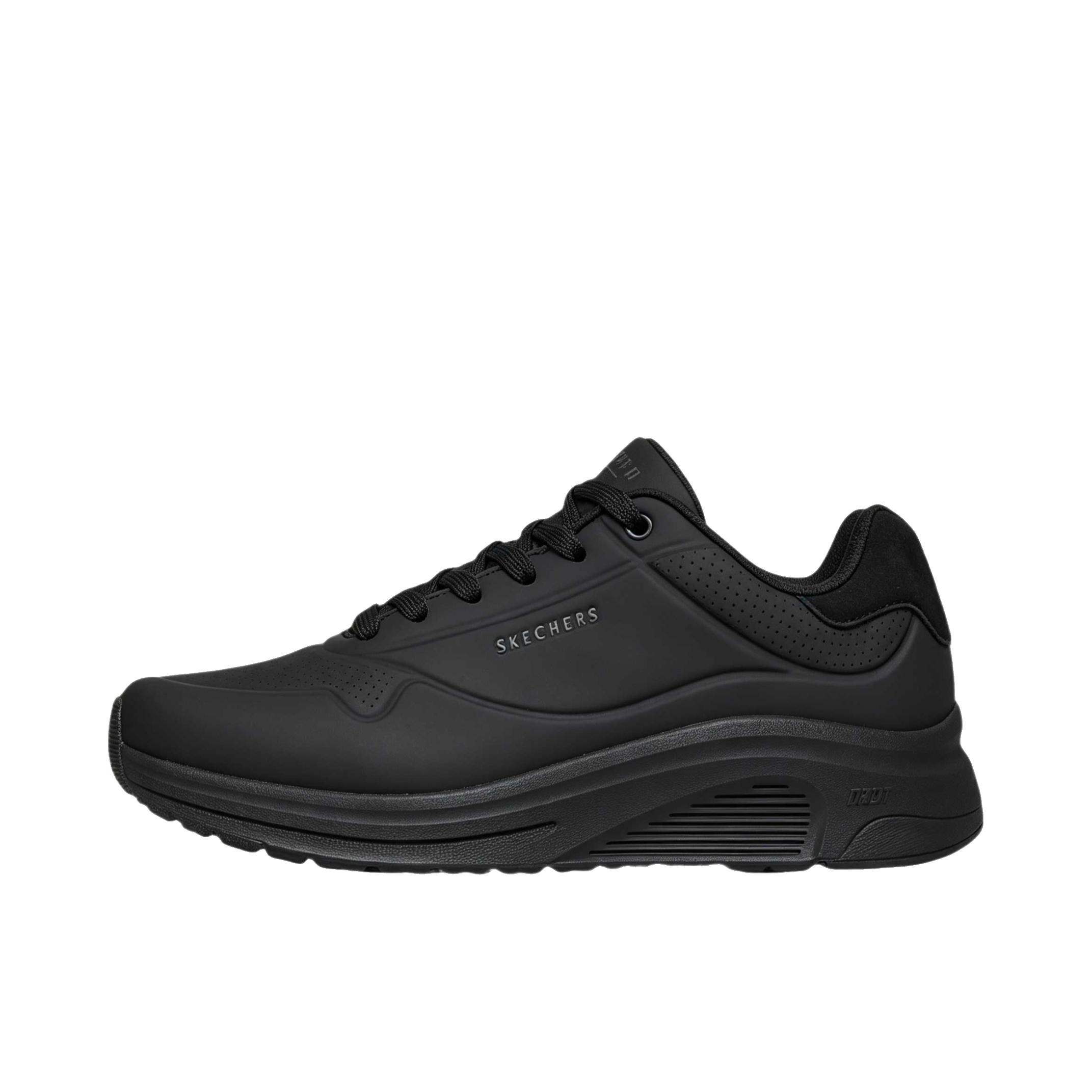 推荐商品：Skechers/斯凯奇 Uno Lite 运动休闲鞋 圆头系带防滑耐磨 低帮/全黑色