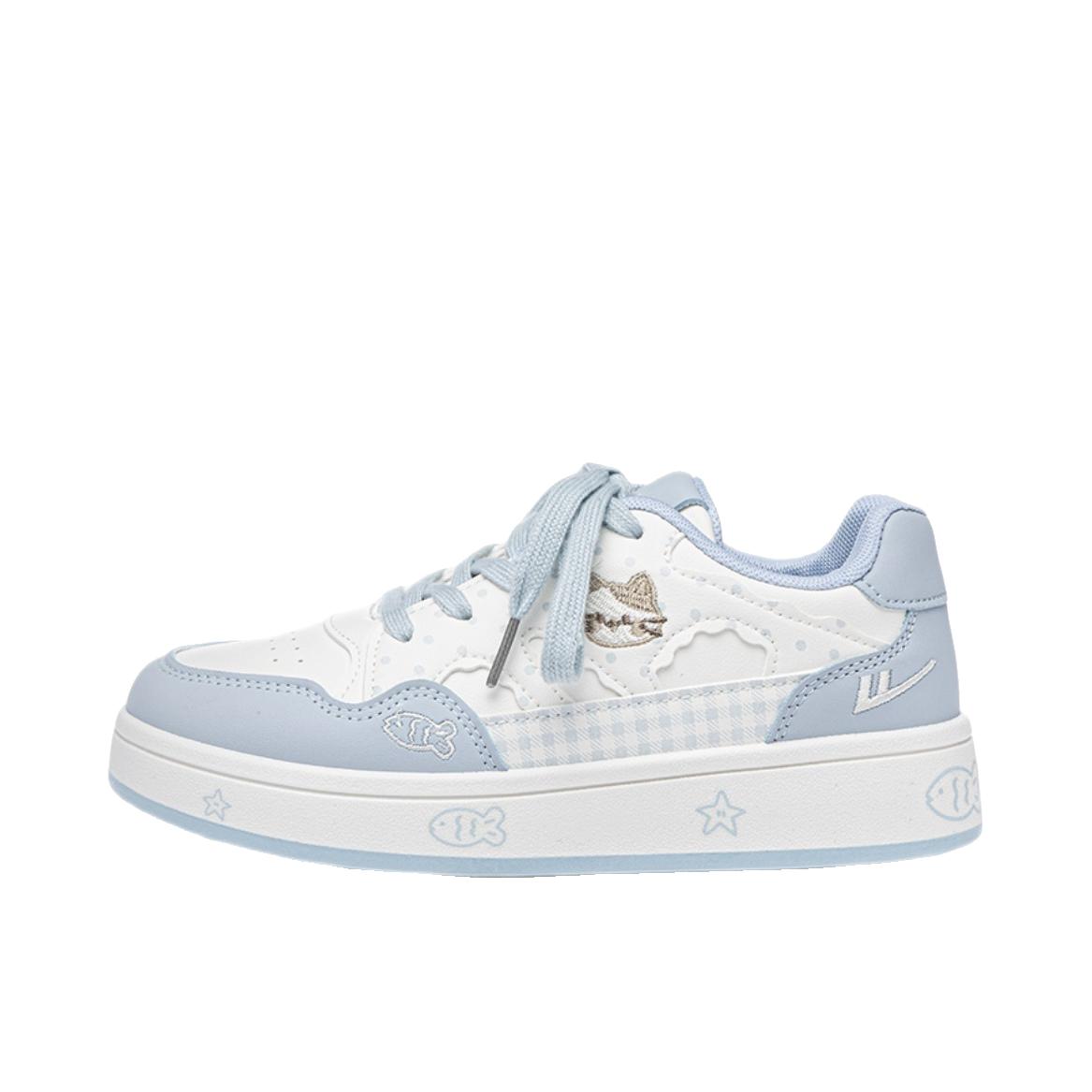 推荐商品：回力 板鞋 百搭时尚潮流 WXY(S)-5616N 皮面/女款/米色/蓝色