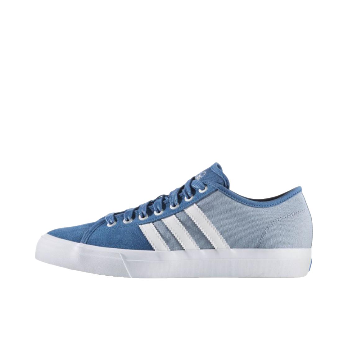 推荐商品：adidas Originals Matchcourt High Rx 防滑 中帮 平跟 系带 运动休闲鞋 低帮/蓝色/珍珠白