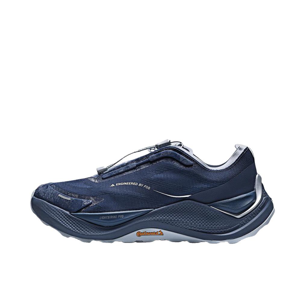 推荐商品：adidas FOS HOLO PEAK 运动休闲鞋 越野跑鞋 低帮抽绳圆头橡胶贴合 蓝色