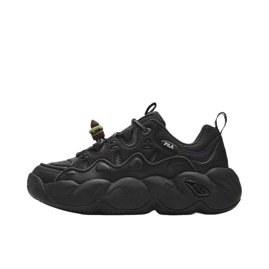 推荐商品：FILA/斐乐 MOUSSE 老爹鞋 舒适时尚百搭 女款/黑色/影灰色
