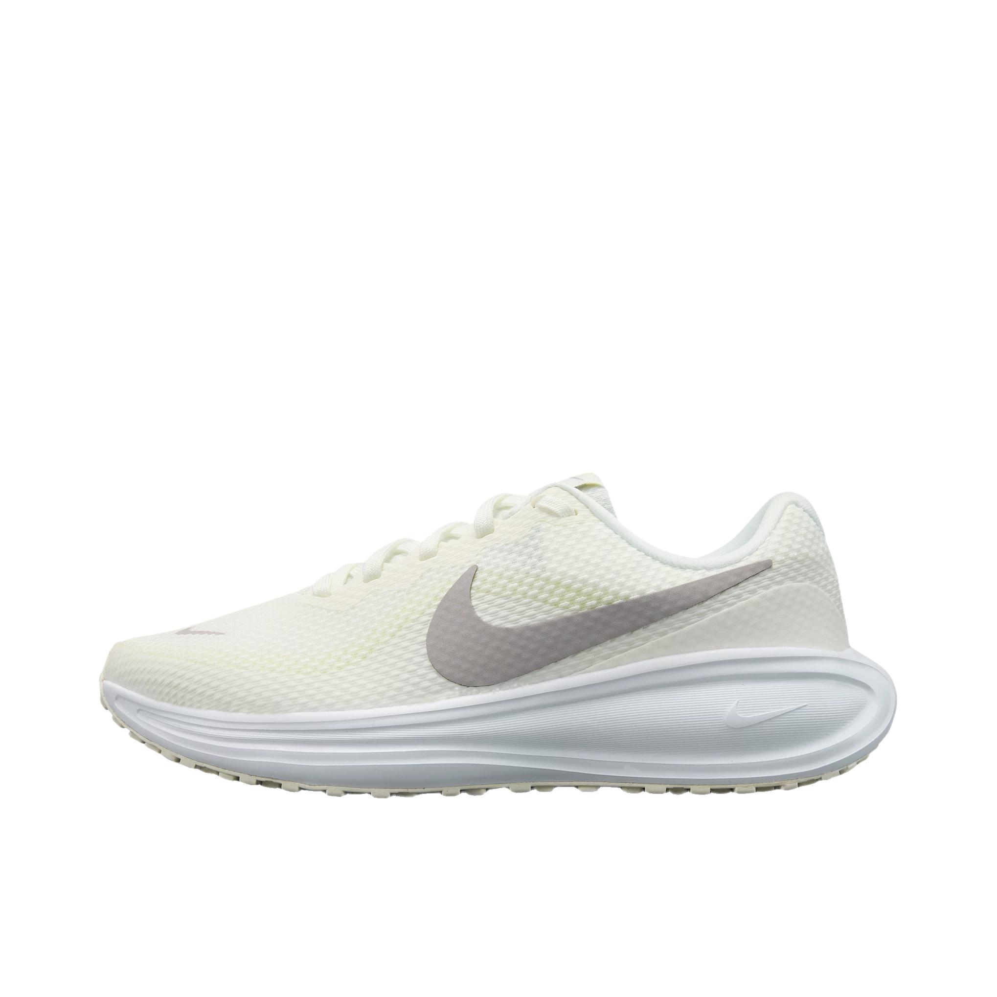 推荐商品：Nike Revolution 8 跑鞋 网布百搭防滑耐磨低帮缓震训练网面回弹轻便春夏支撑短跑贴合圆头 帆白色/银紫色/黄色/白色