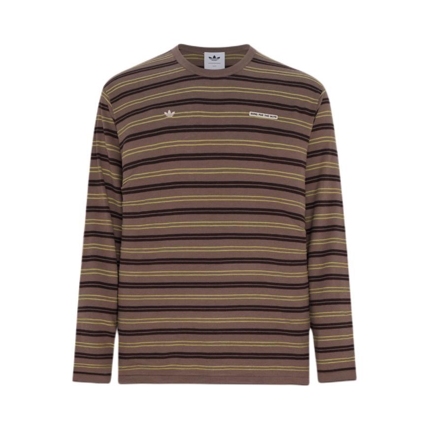 adidas Originals/三叶草 x SFTM 2026AW 联名条纹套头针织长袖T恤 LF5255 LD1911 棕/黄