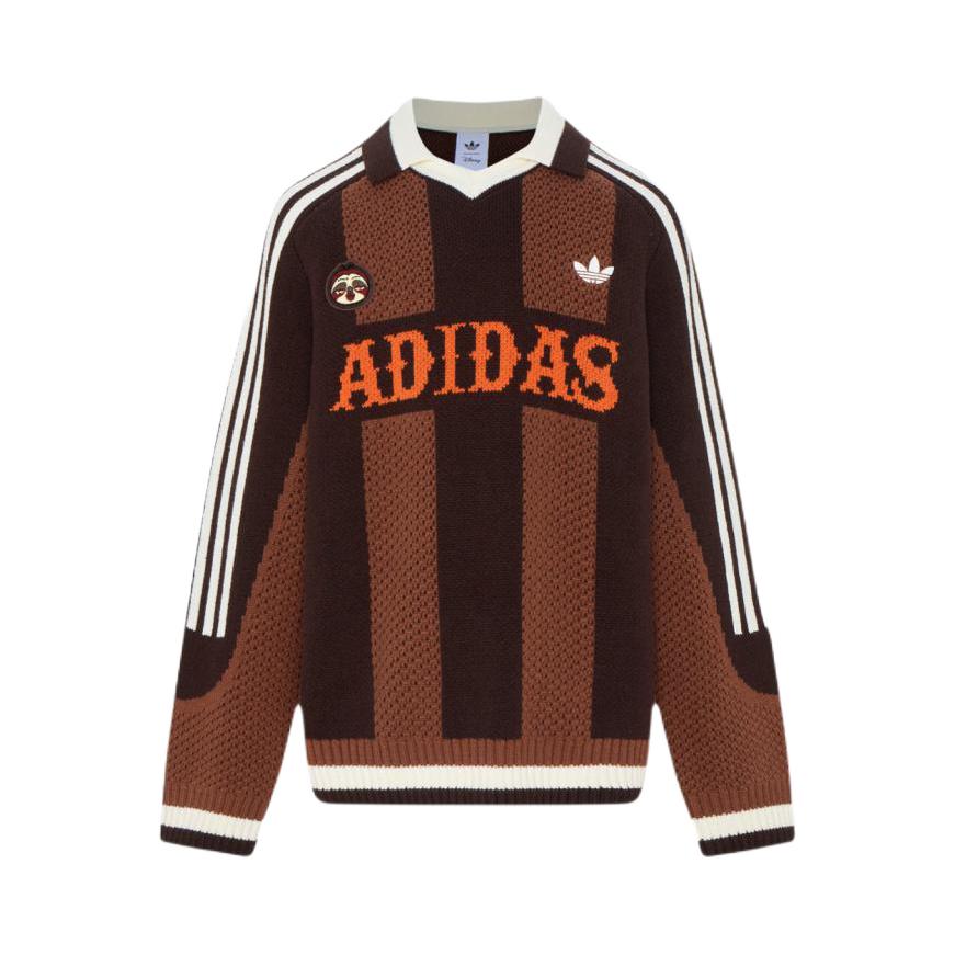 推荐商品：adidas Originals/三叶草童装 x Disney/迪士尼 联名套头针织圆领毛衣 男中大童 LE1386 极光咖