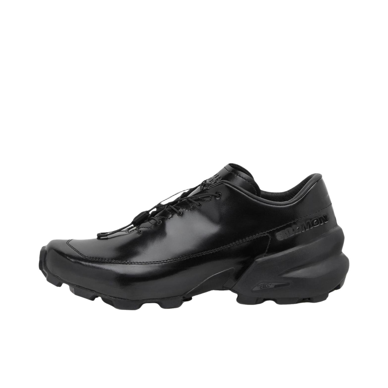推荐商品：Maison Margiela/梅森·马吉拉 运动休闲鞋 皮革圆头抽绳 SALOMON联名/低帮/黑色