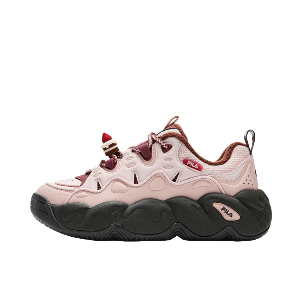 推荐商品：FILA/斐乐 MOUSSE 老爹鞋 舒适时尚百搭 加绒/女款/淡紫色/粉色/烟玫瑰粉