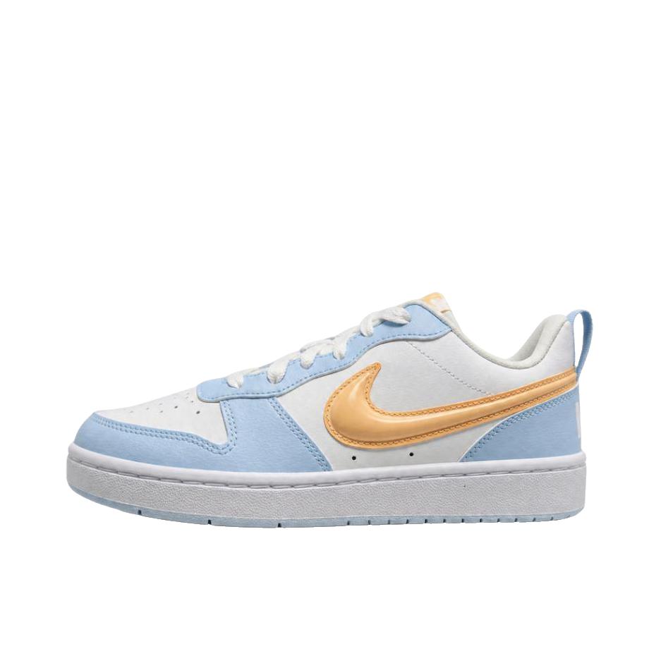 推荐商品：Nike Court Borough 板鞋 复古舒适透气防滑耐磨轻便防水耐穿 GS款/黄色/蓝色/白色