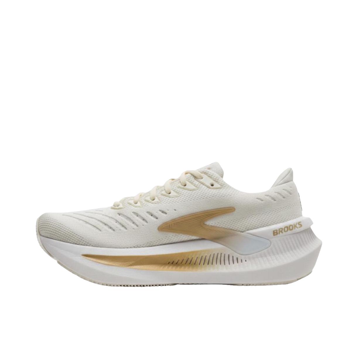 推荐商品：Brooks/布鲁克斯 Glycerin超级甘油 max 减震回弹 长跑 系带 马拉松 跑鞋 低帮/女款/米色/白色